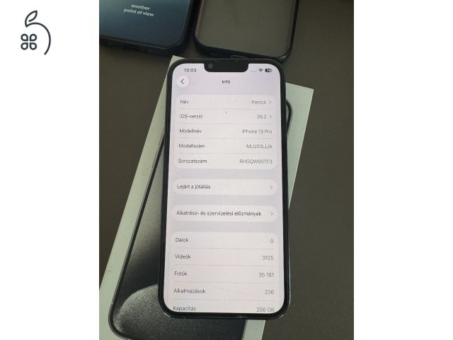 Iphone 13 pro 256gb Sierra blue - hibátlan, karcmentes