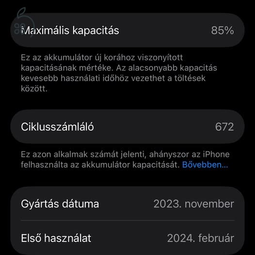 Iphone 15 Pro 256 GB Kék Tökéletes állapotban AJÁNDÉK tartozékokkal