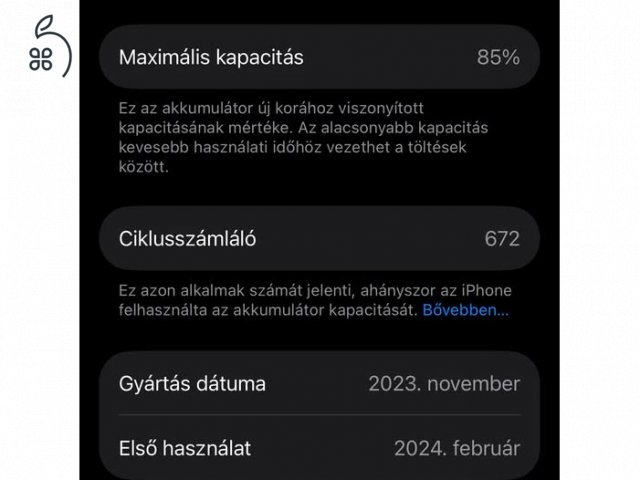 Iphone 15 Pro 256 GB Kék Tökéletes állapotban AJÁNDÉK tartozékokkal