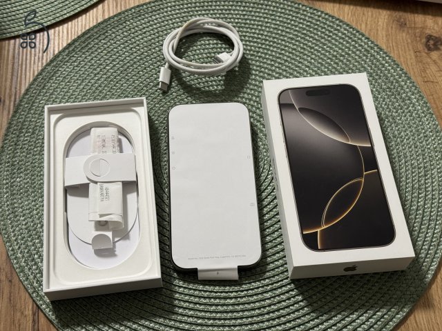 Apple Iphone 16Pro, 128Gb, Natúr titán, 2027.10.15.-ig garancia, Media Markt