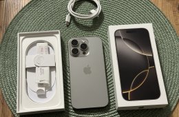Apple Iphone 16Pro, 128Gb, Natúr titán, 2027.10.15.-ig garancia, Media Markt