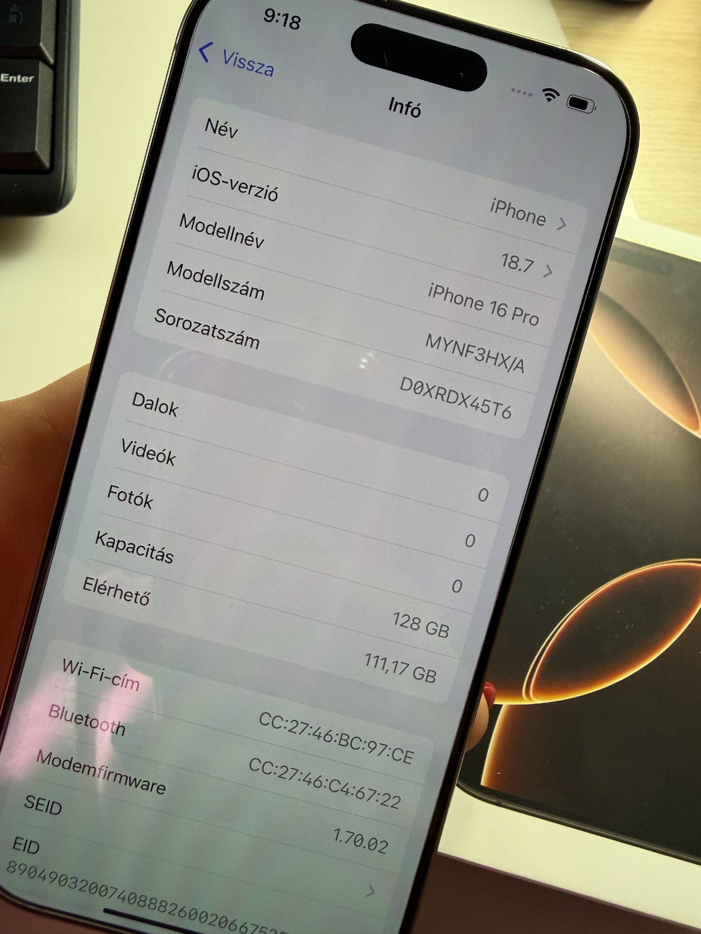 Iphone 16 pro 128 gb