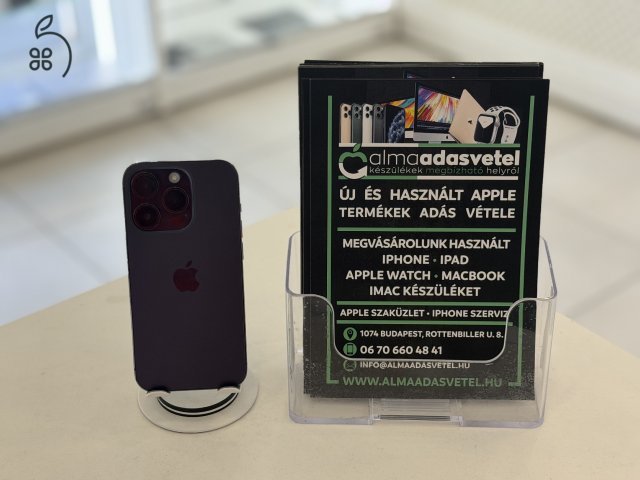 iPhone 14 Pro 128GB Független Használt/1-3 hónap gar./Akku 100%/p4762