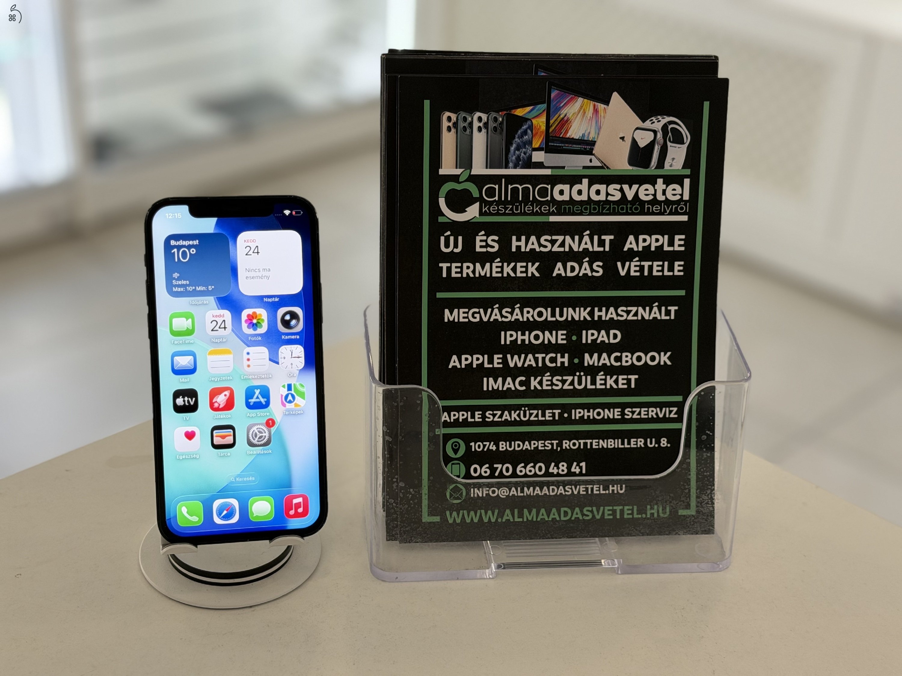 iPhone 12 128GB Független Használt/1 hónap gar./Akku 100%/p4764