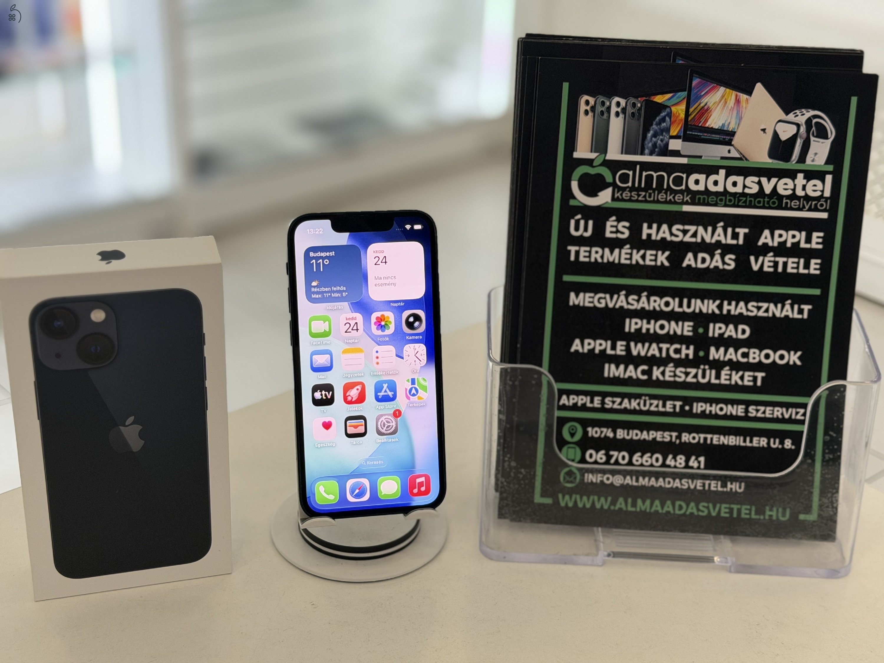 iPhone 13 Mini 128GB One Függő/1 hónap gar./Akku 85%/p4766