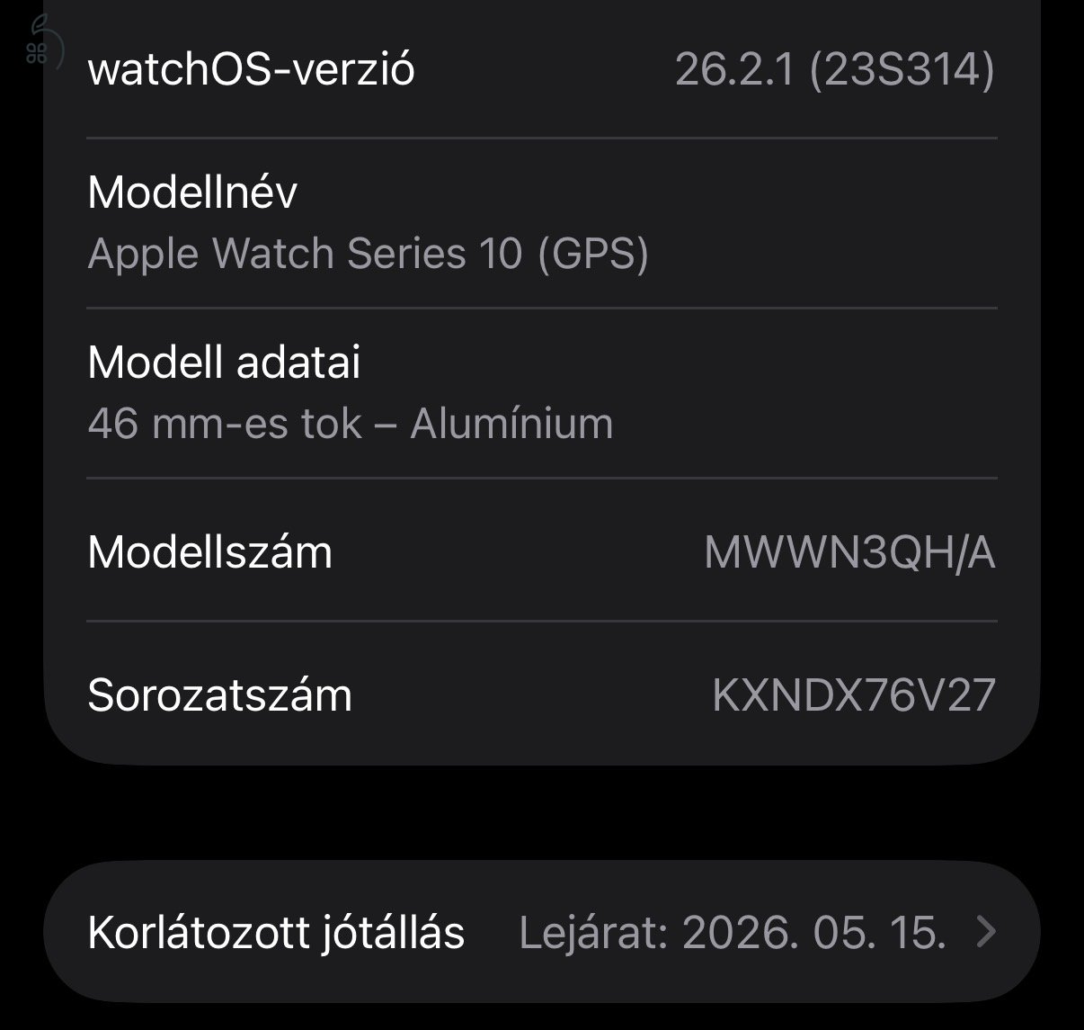 Apple Watch Series 10 46 mm Silver Aluminium