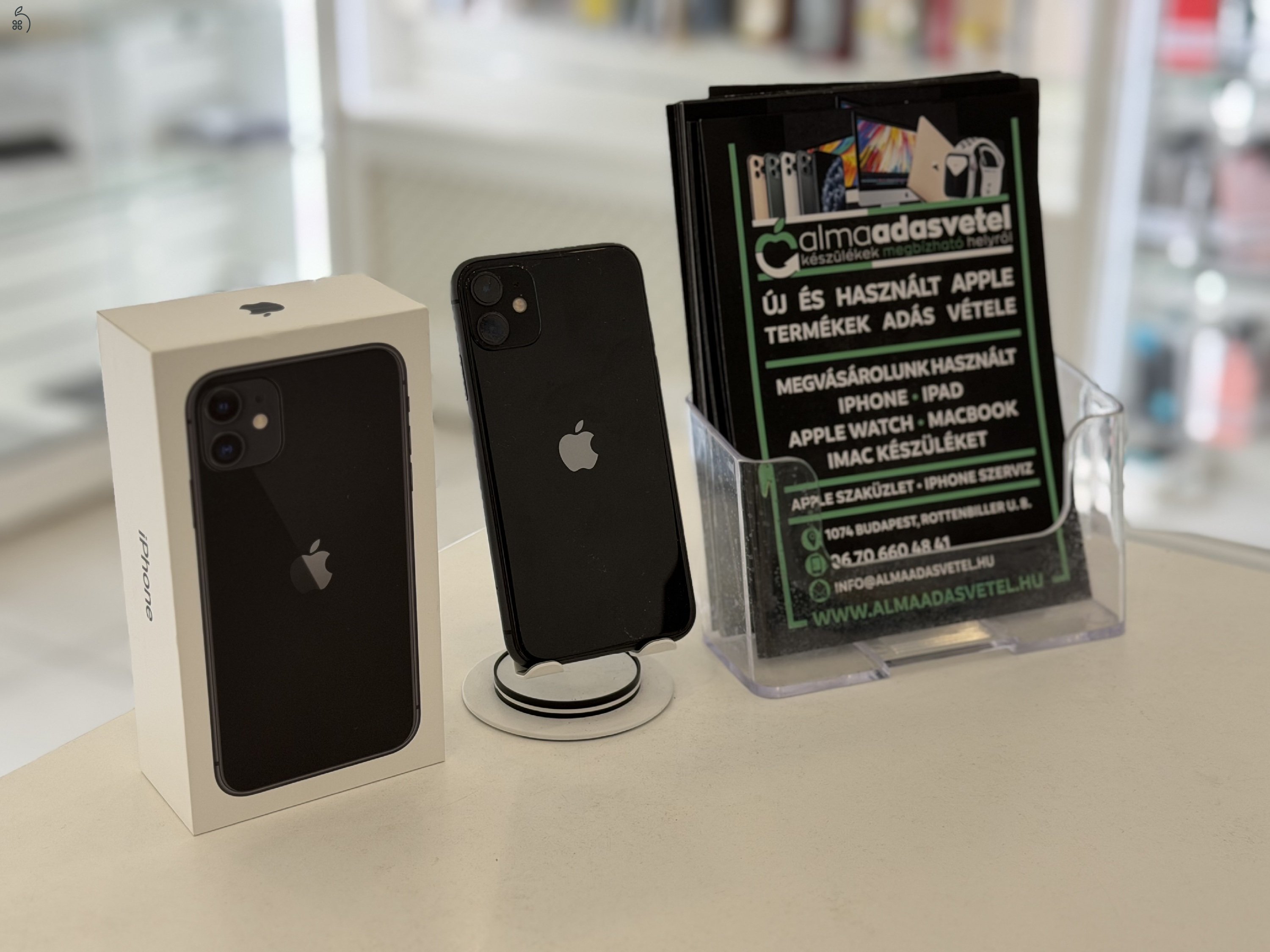 iPhone 11 256GB Független Használt/1-3 hónap gar./Akku 100%/p4768