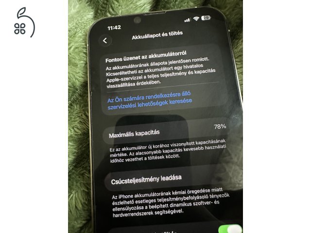 Eladó IPhone 13 Pro Max fehér színű 