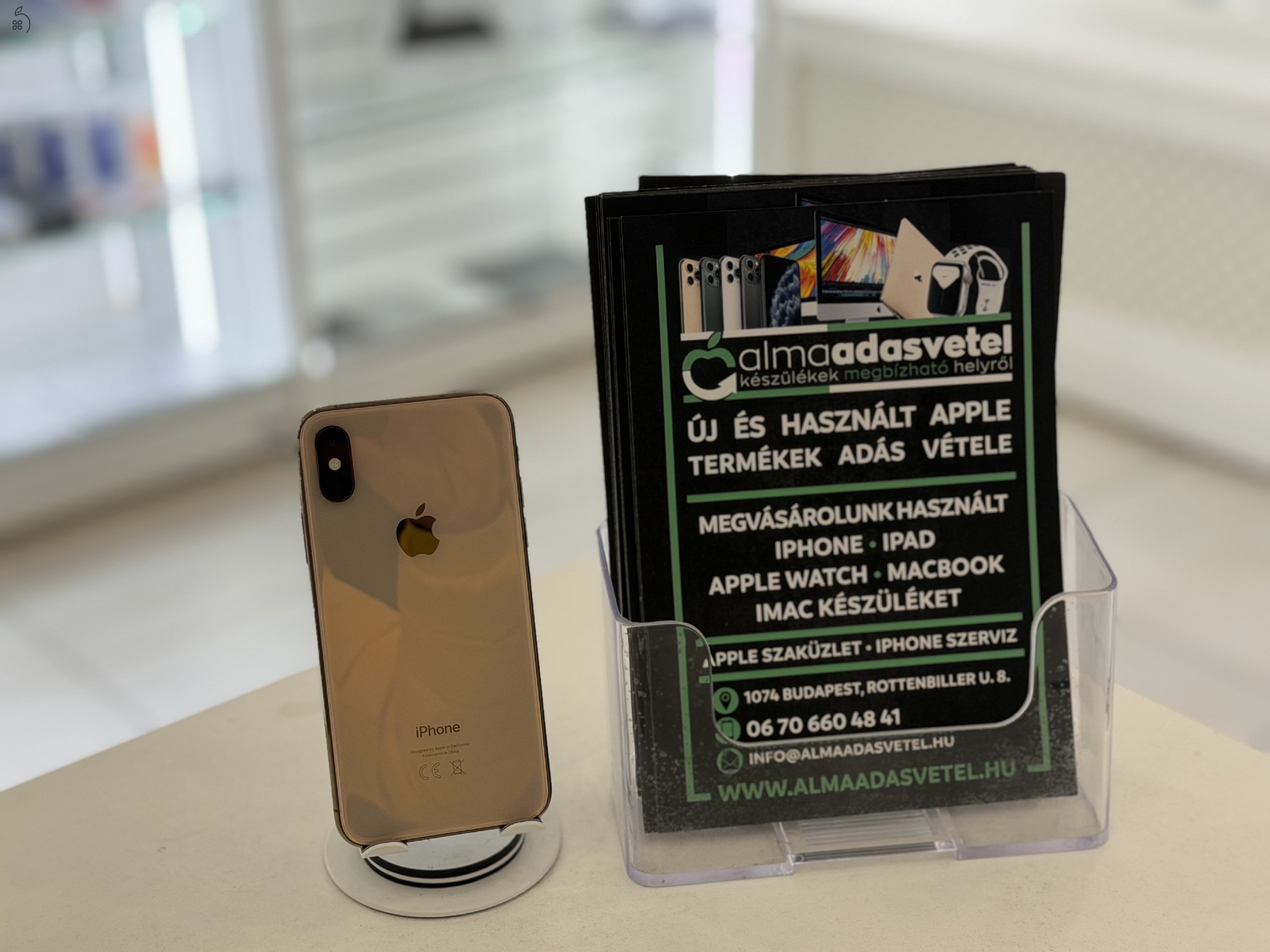 iPhone XS 64GB Független Újszerű/1 hónap gar./Akku 100%/p4771