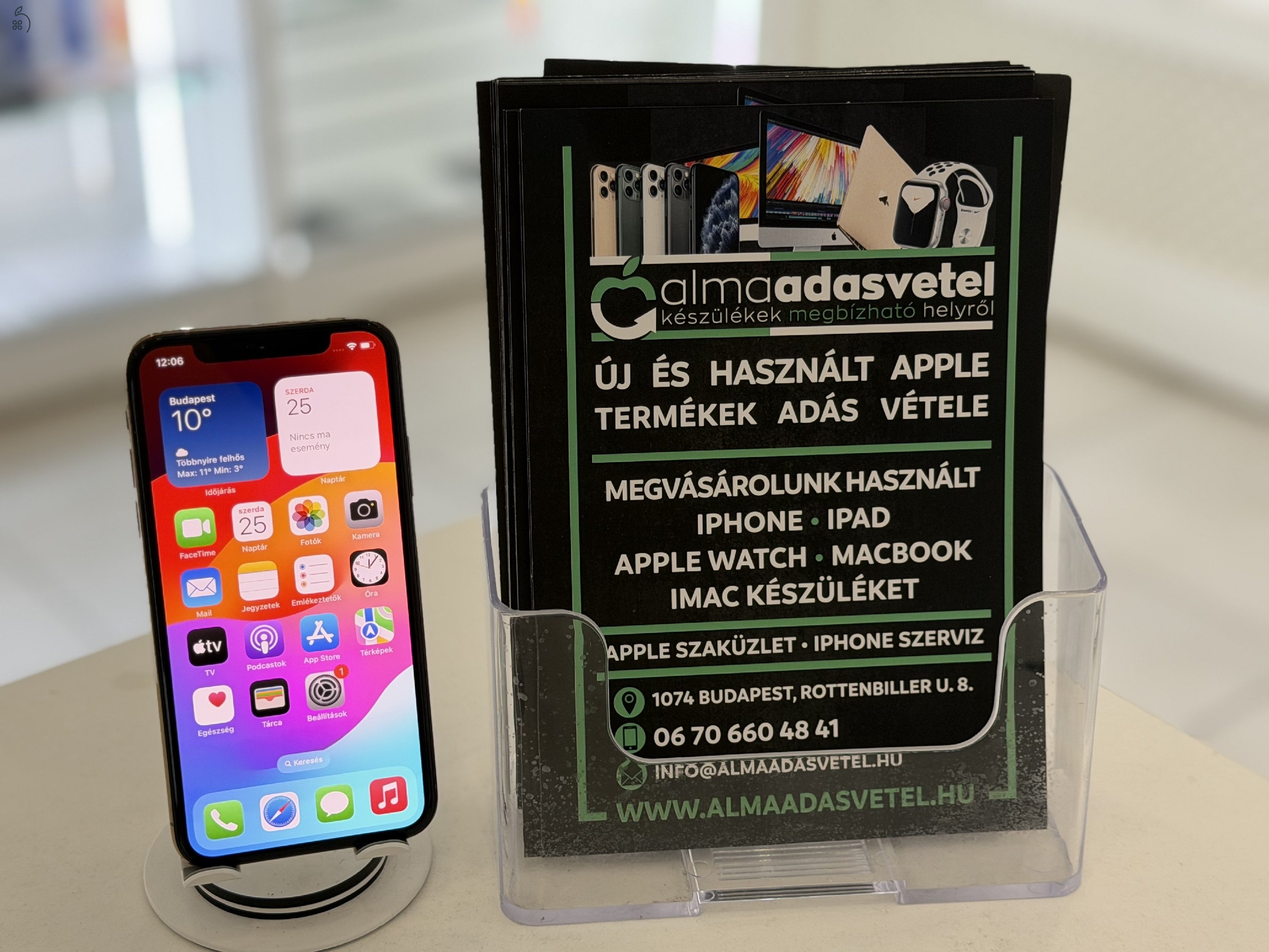 iPhone XS 64GB Független Újszerű/1 hónap gar./Akku 100%/p4771