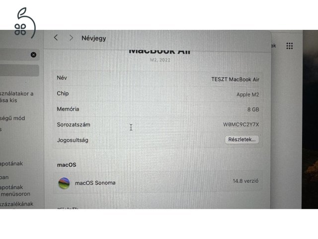 M2 chipes MacBook Air – asztroszürke