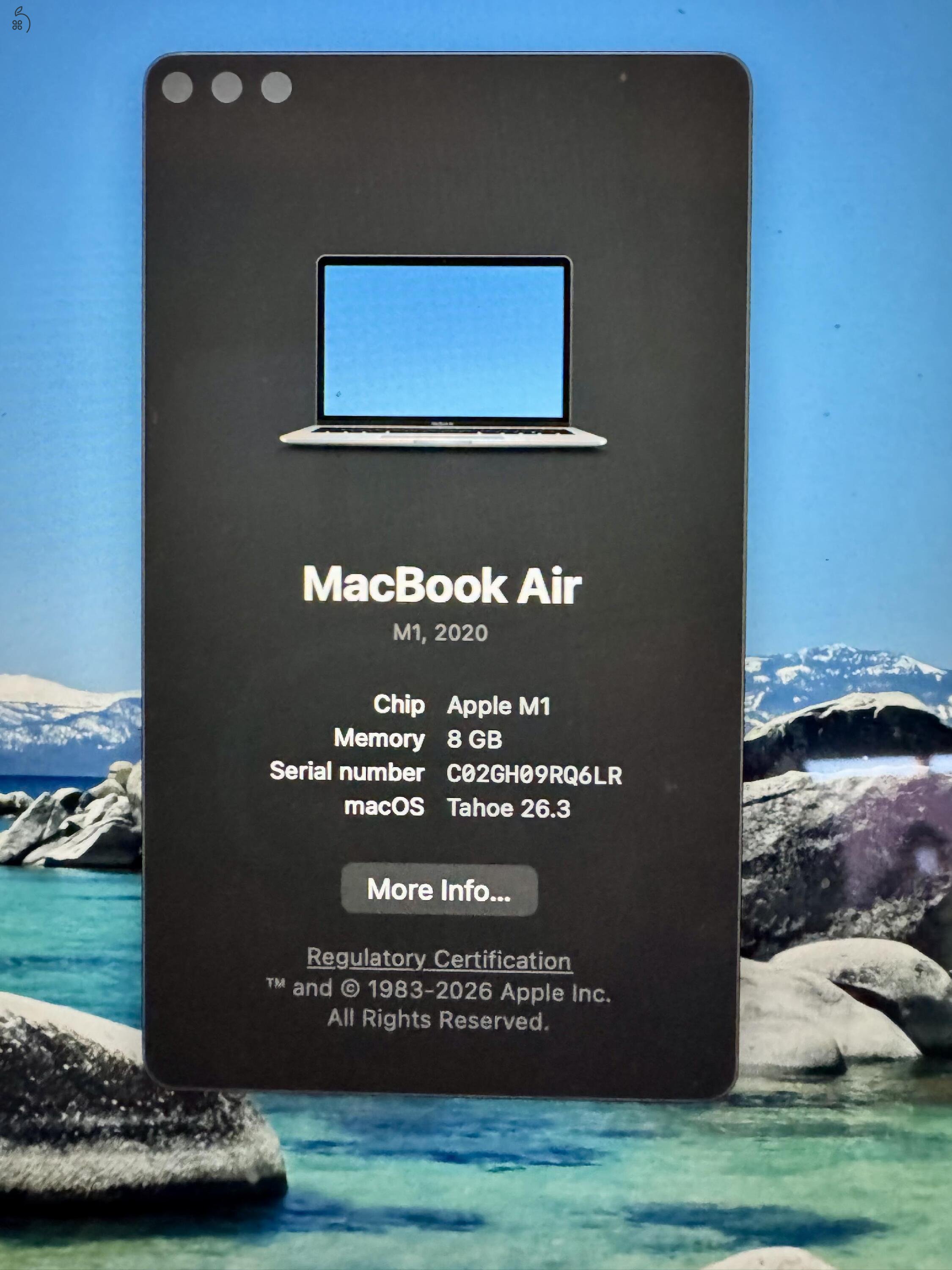 MacBook Air 13″ (M1, 2020) — 8 GB — kiváló állapot