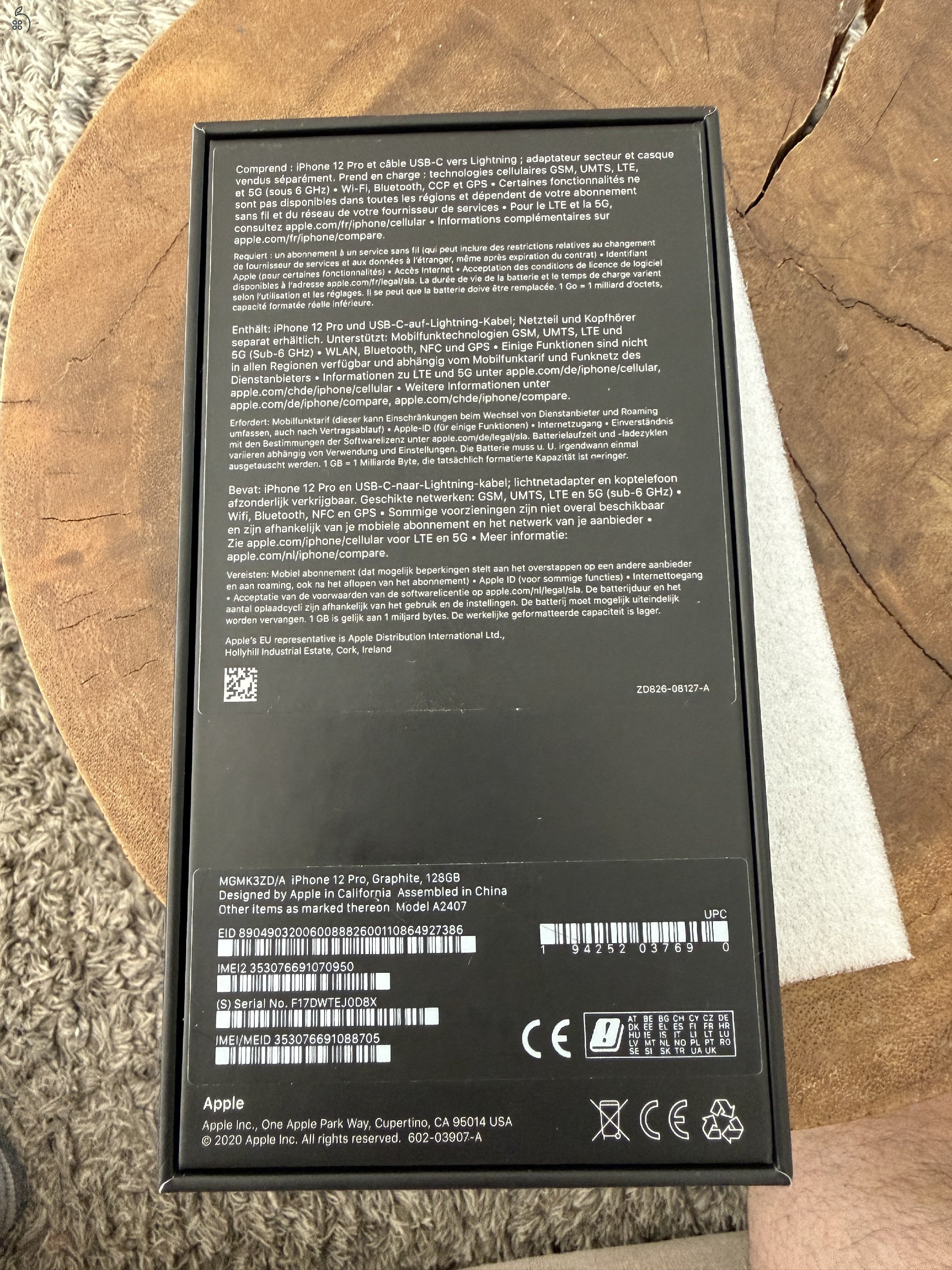 Iphone 12PRO 128GB grafitszürke