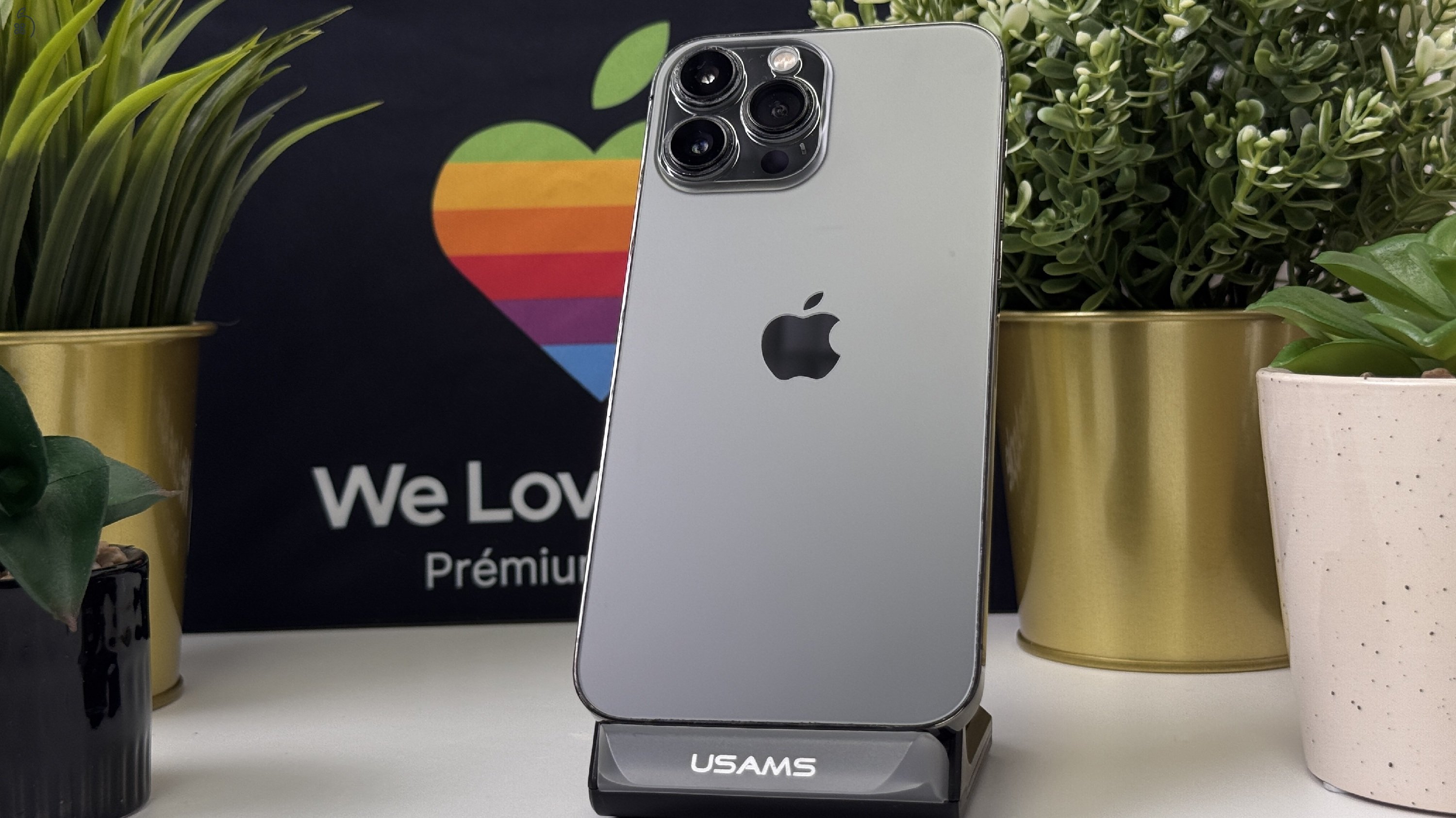 iPhone 13 Pro Max, 128GB, Fekete, Független - 1ÉV Garancia, Számla