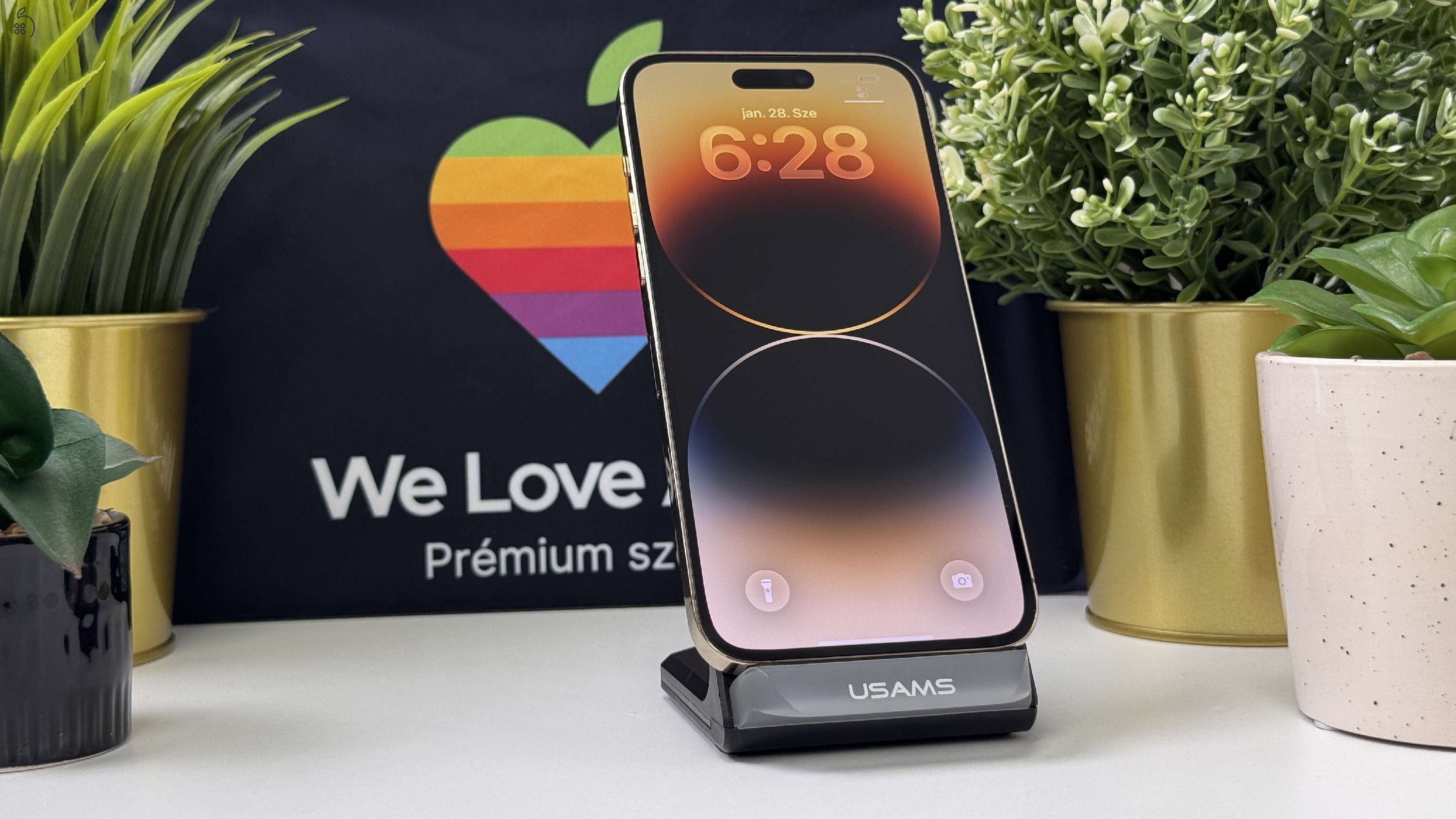 iPhone 14 Pro Max, 256GB, Arany, Független - 1ÉV Garancia, Számla