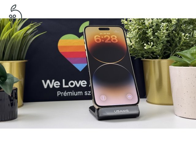 iPhone 14 Pro Max, 256GB, Arany, Független - 1ÉV Garancia, Számla