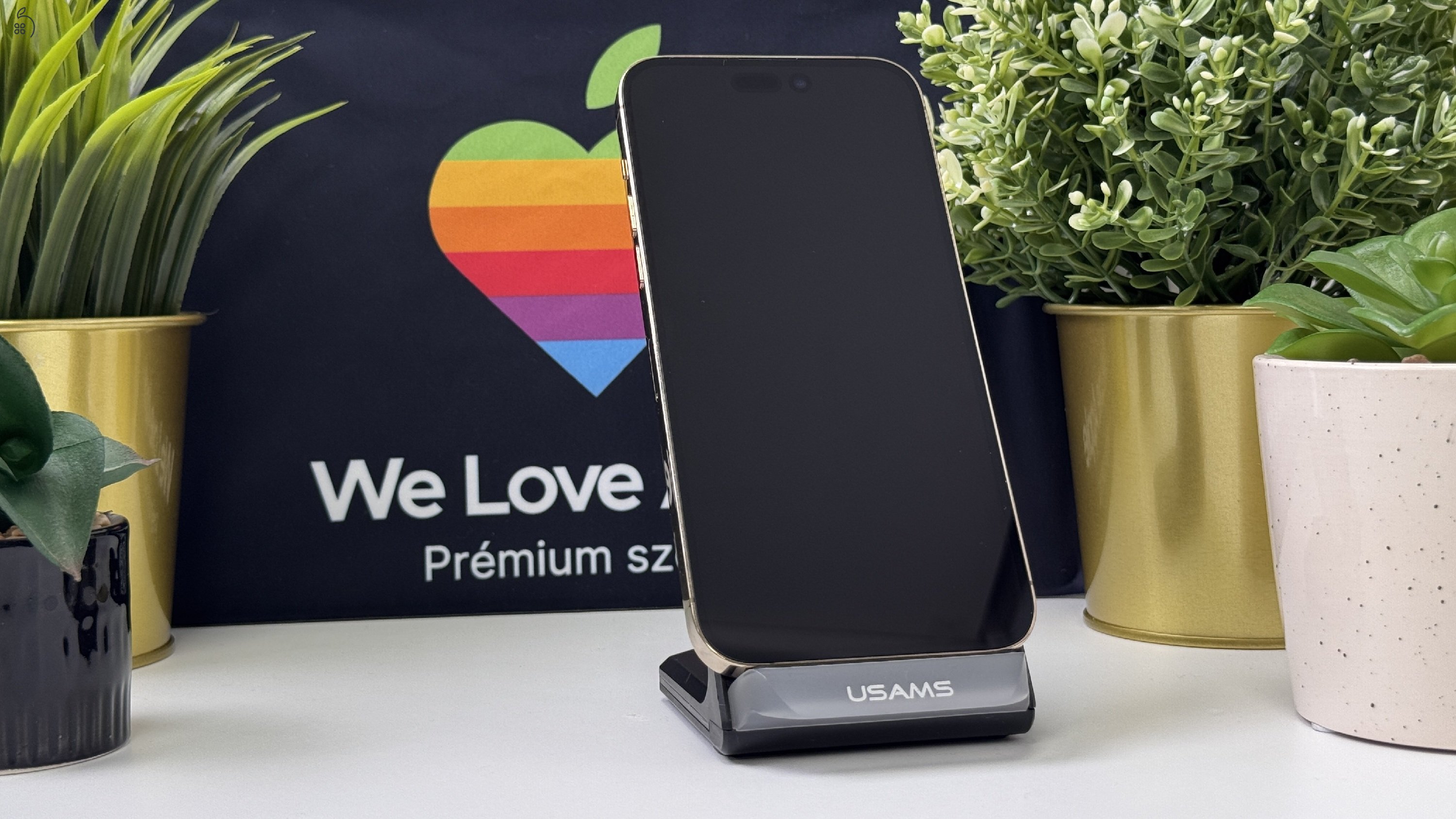 iPhone 14 Pro Max, 256GB, Arany, Független - 1ÉV Garancia, Számla