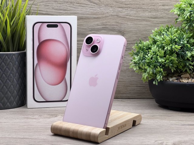 Hibátlan iPhone 15 Pink 128GB 2 ÉV Garanciával 92%