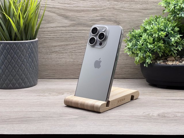 Hibátlan iPhone 15 Pro Natural Titanium 128GB 2 ÉV Garanciával 94%