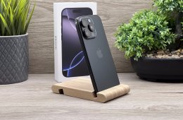 iPhone 16 Pro Black Titanium 128GB 2 ÉV Garanciával 92%