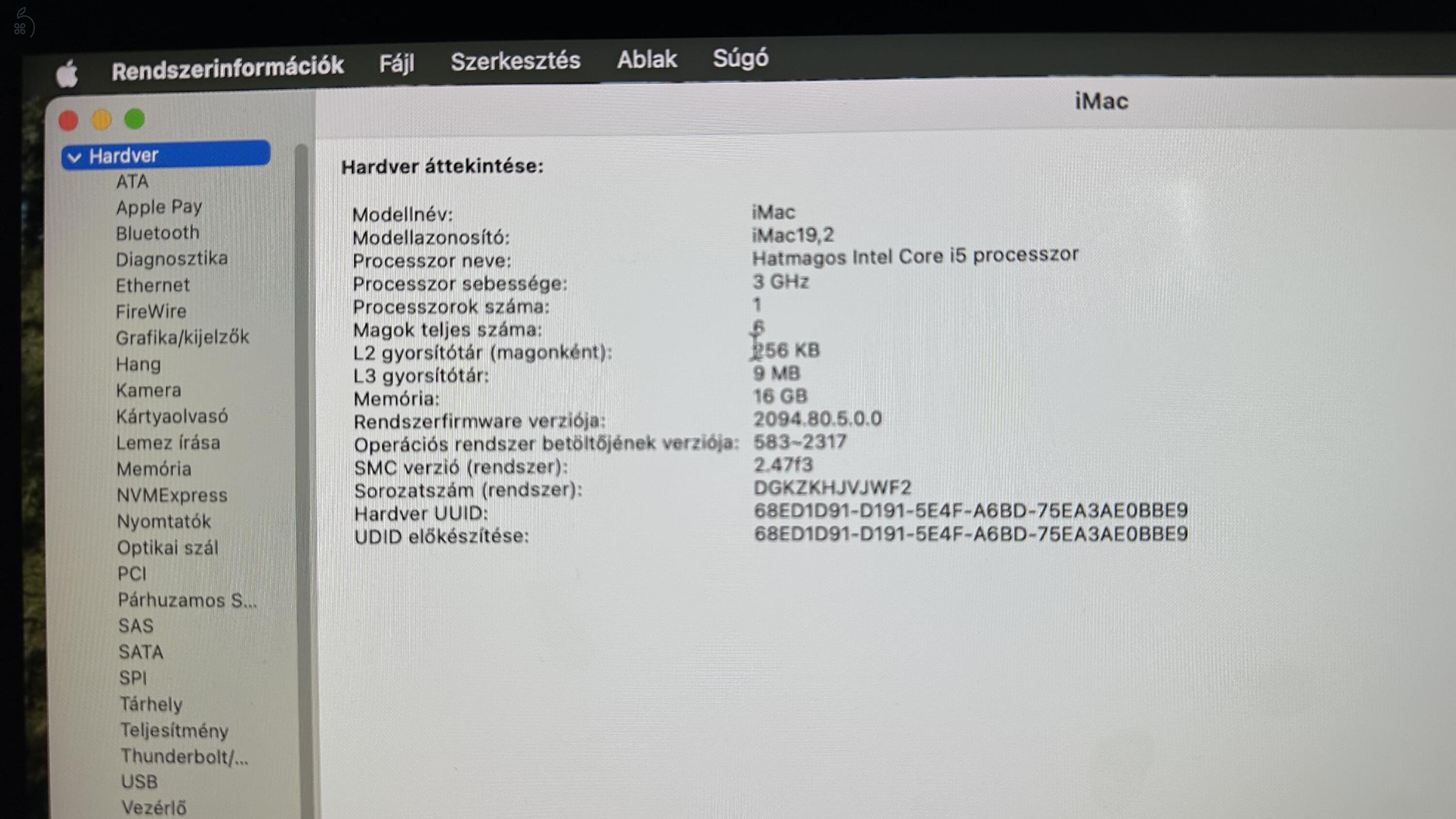 iMac 21'5 asztali gép