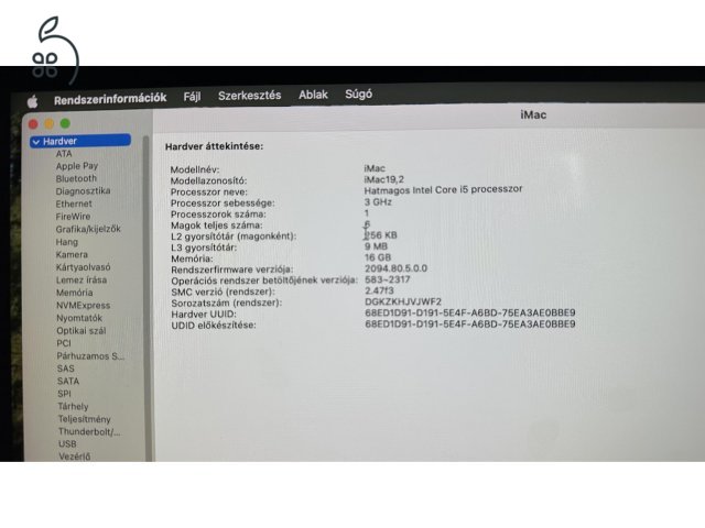 iMac 21'5 asztali gép