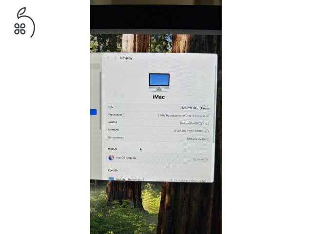 iMac 21'5 asztali gép