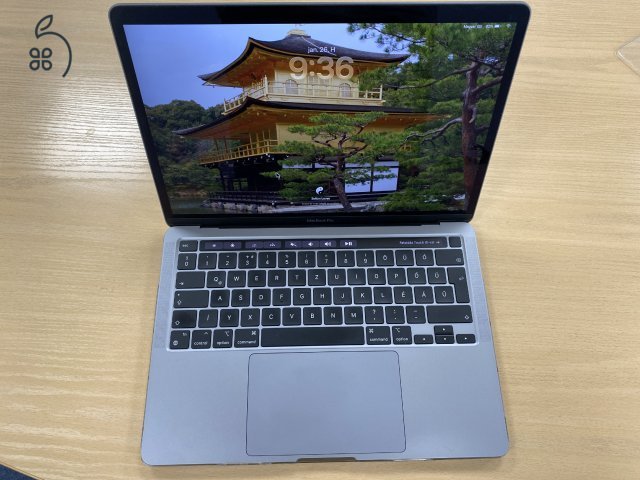Macbook Pro M1 2021 8GB RAM 256GB SSD Magyar bill, 93% akku, Space Gray