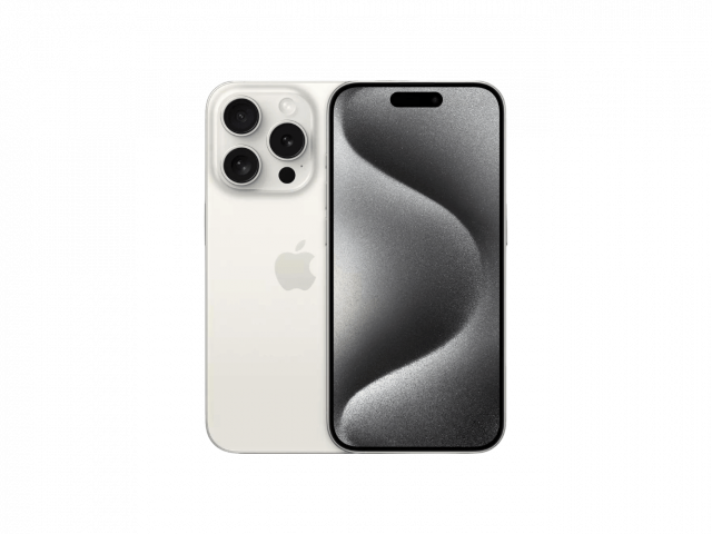 iPhone 15 Pro 100% Akksi 128 GB White titanium