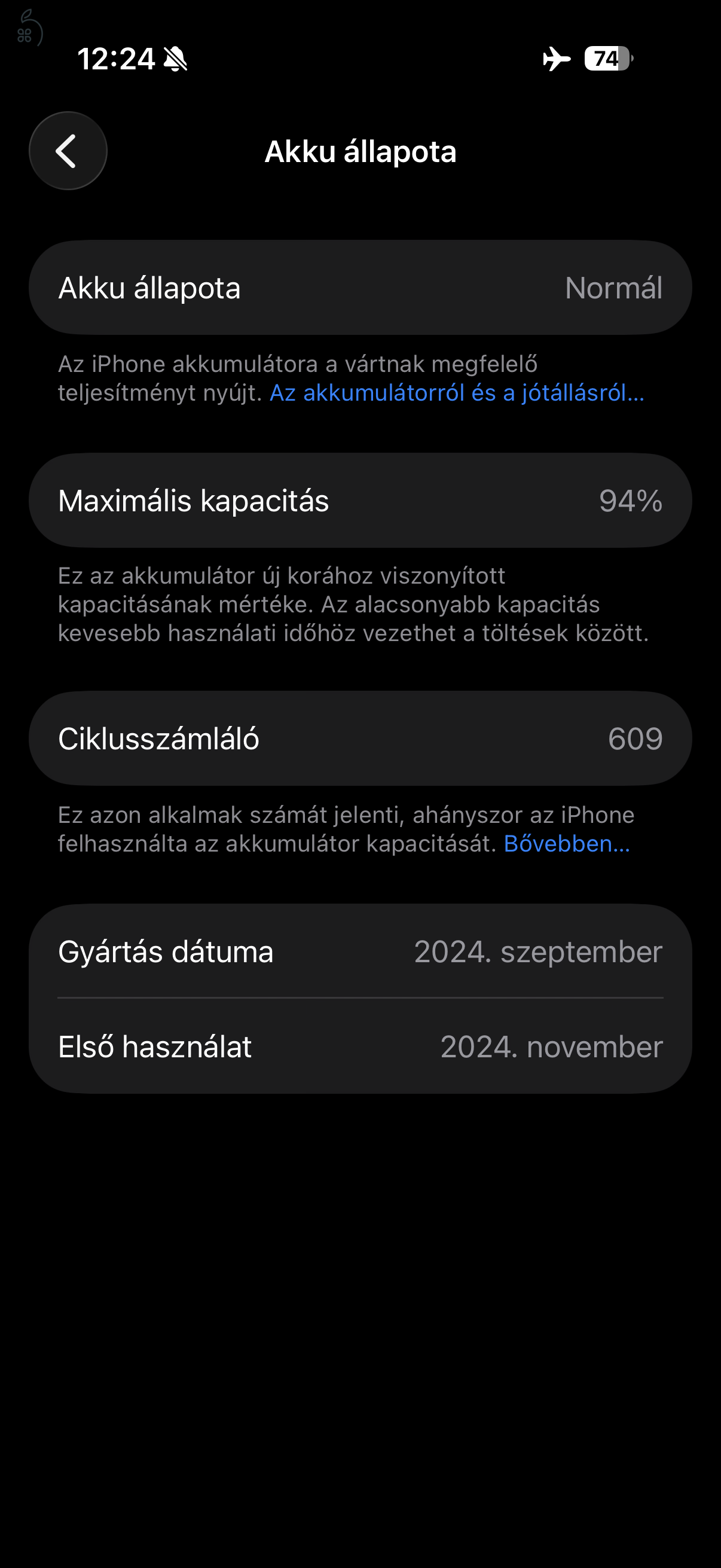 iPhone 16 Pro 256 GB Fekete