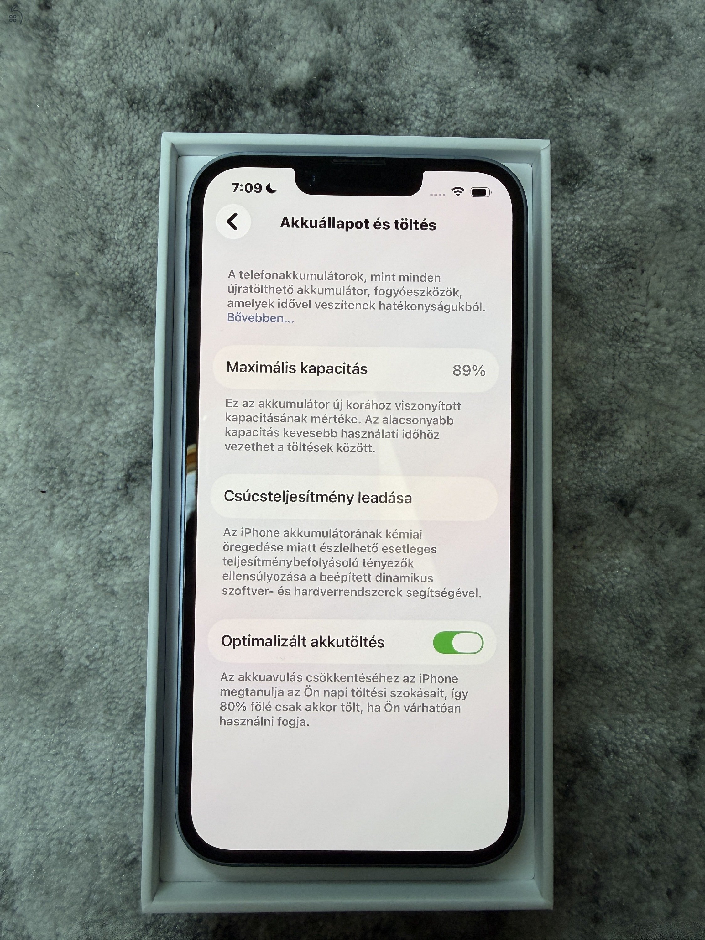 Eladó iPhone 14 128 GB – Blue (kártyafüggetlen)