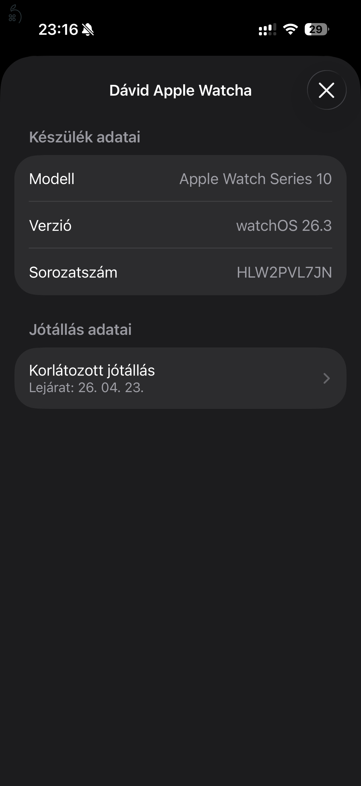 Apple Watch 10 Titán, (Natural Titanium), 46mm Cellular (eSim), ajándék szíjak