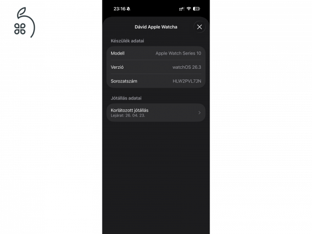Apple Watch 10 Titán, (Natural Titanium), 46mm Cellular (eSim), ajándék szíjak
