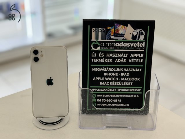 iPhone 11 128GB Független Használt/1-3 hónap gar./Akku 100%/p4783