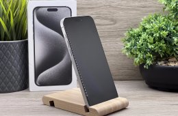 Hibátlan iPhone 15 Pro Max White Titanium 256GB 2 ÉV Garanciával 90%