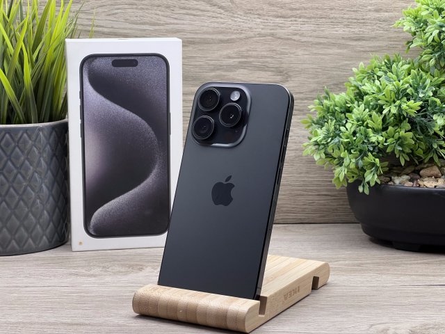 iPhone 15 Pro Black Titanium 256GB 2 ÉV Garanciával 94%