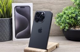 iPhone 15 Pro Black Titanium 256GB 2 ÉV Garanciával 94%