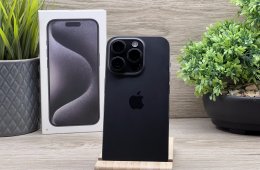 iPhone 15 Pro Black Titanium 256GB 2 ÉV Garanciával 94%