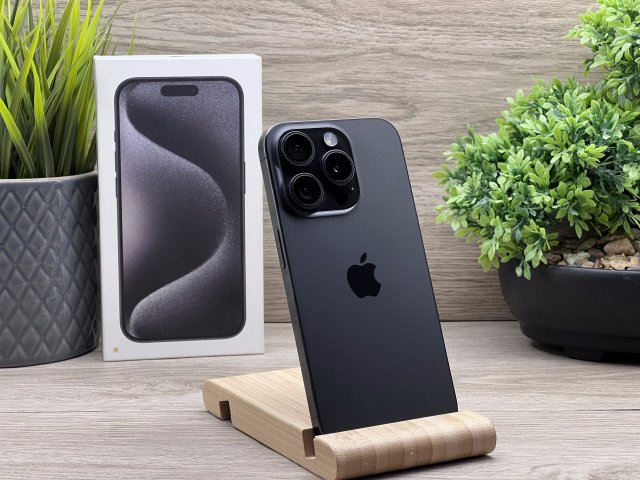 iPhone 15 Pro Black Titanium 256GB 2 ÉV Garanciával 94%