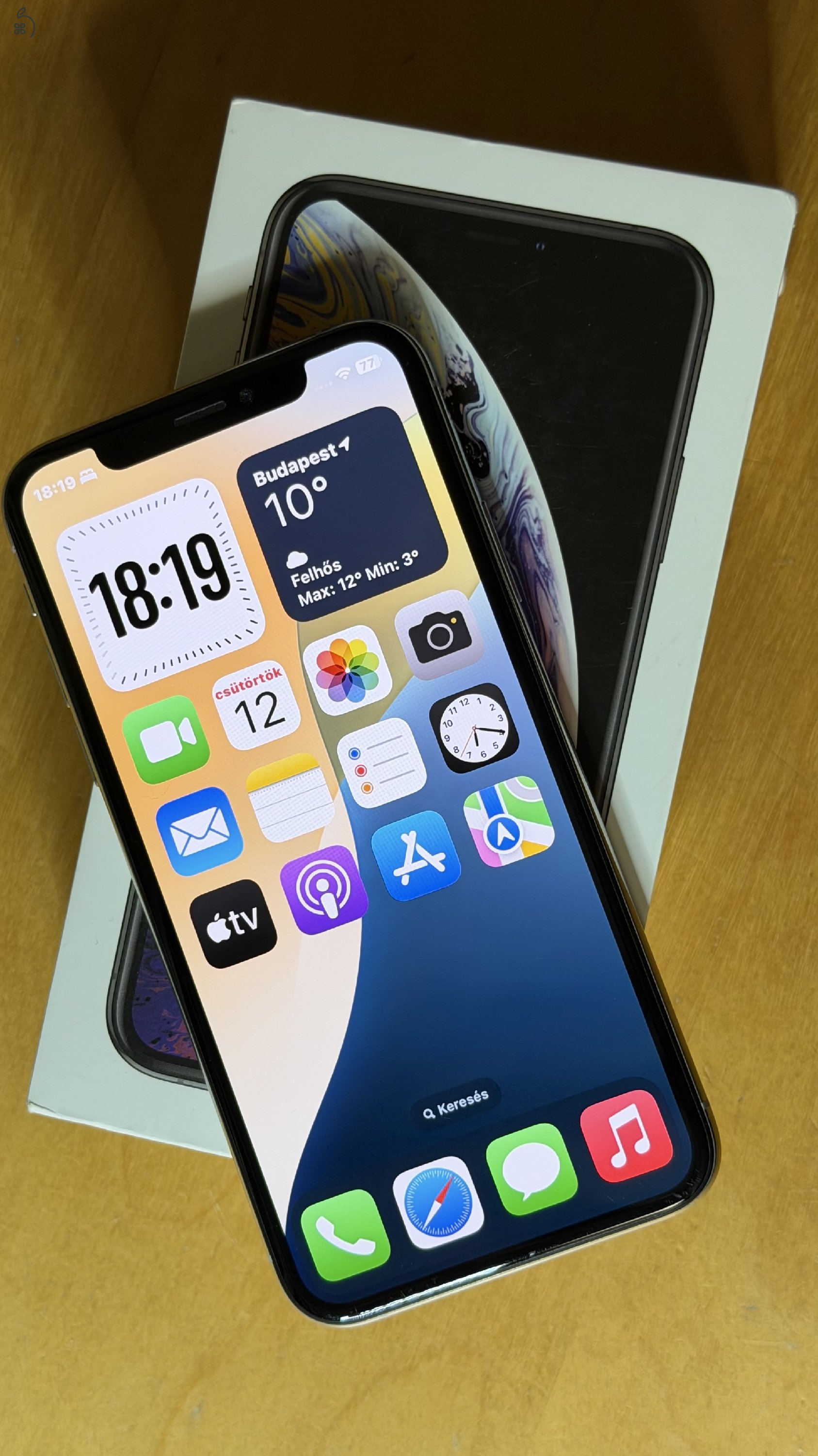 iPhone XS 64GB silver - Független Megkímélt állapotban