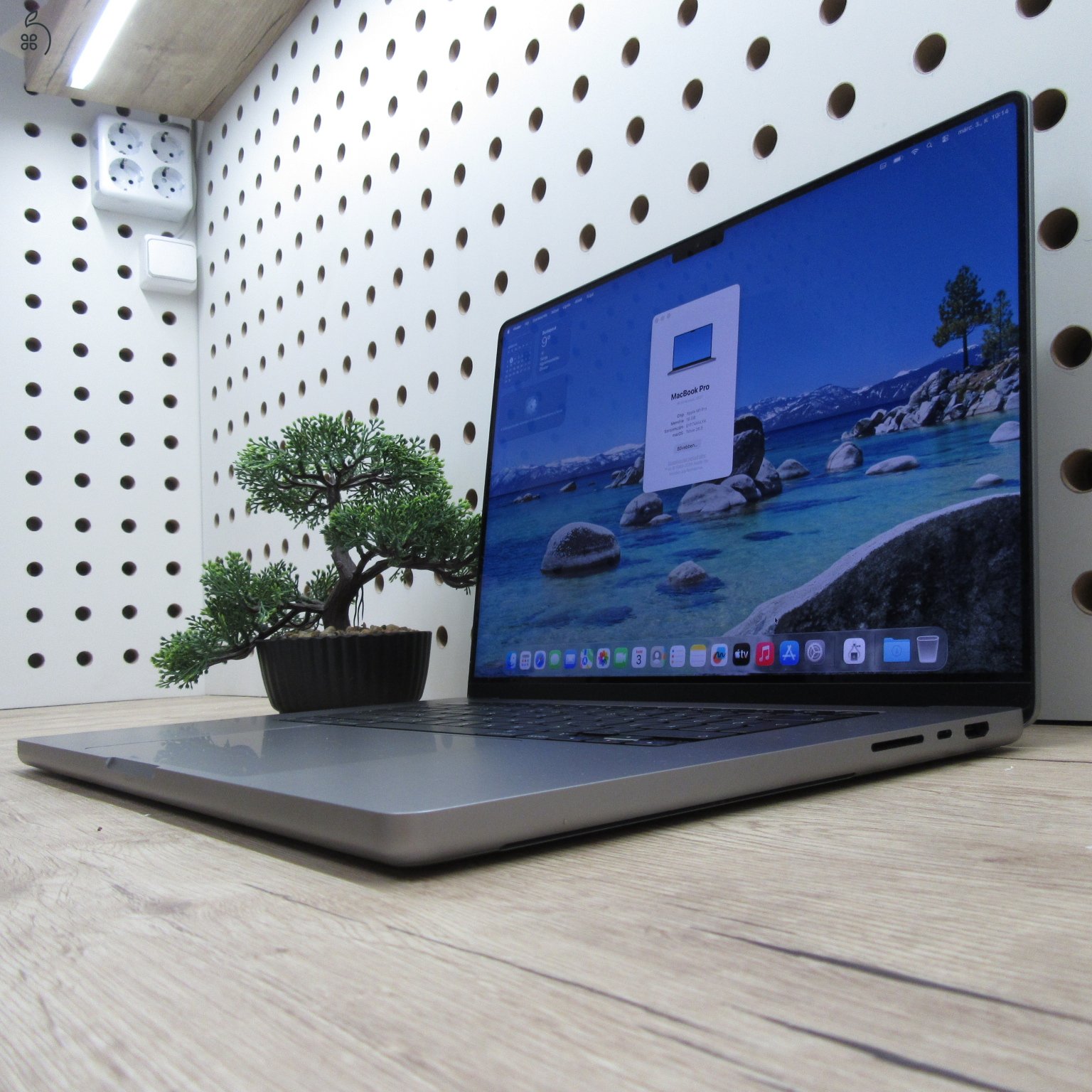 Apple MacBook Pro 16 (2021) – M1 Pro / 16GB / 512GB SSD – használt, karcmentes – 86% akku (227 ciklus)