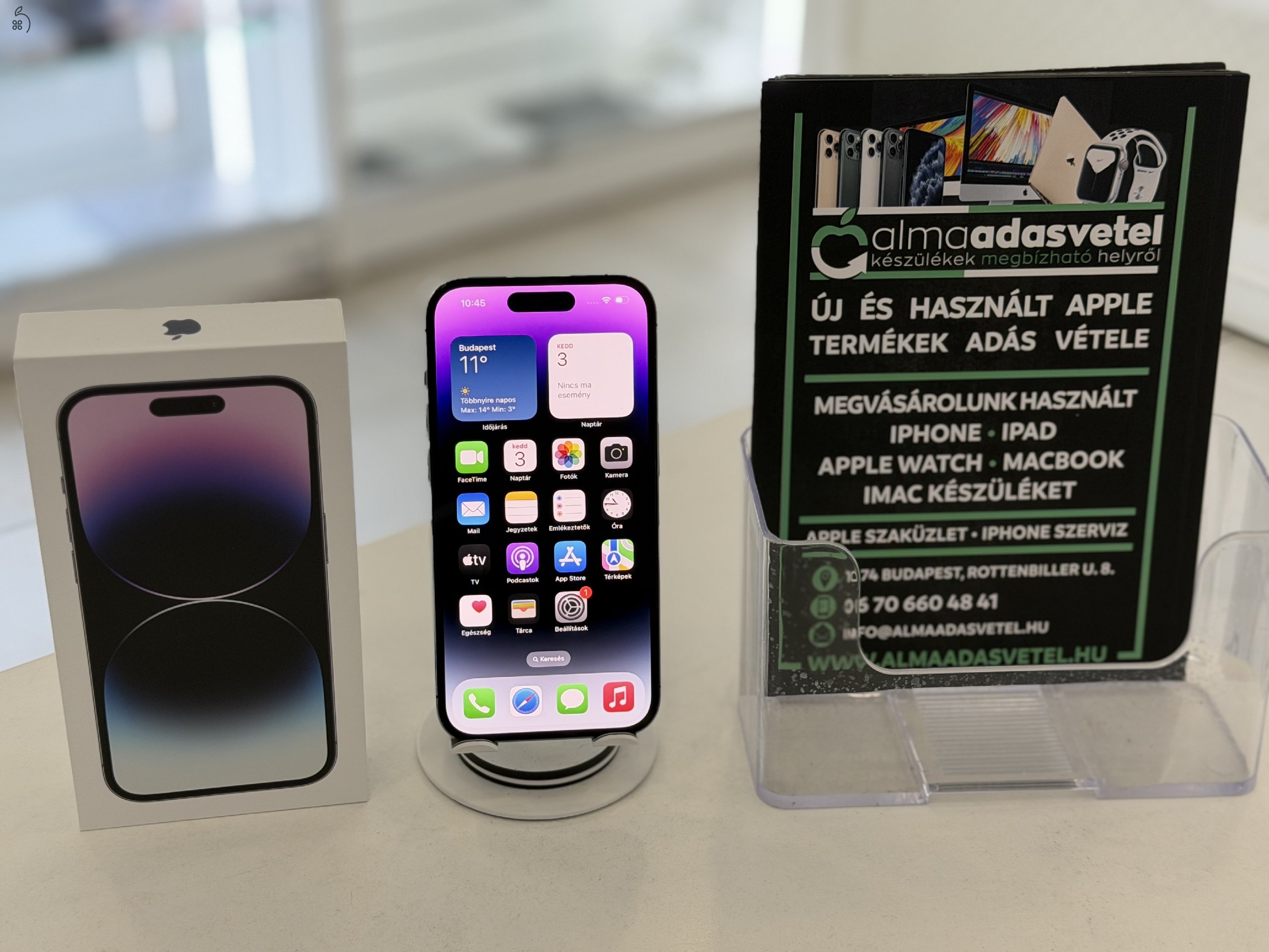 iPhone 14 Pro 256GB Független/1-3 hónap gar./Akku 87%/p4784