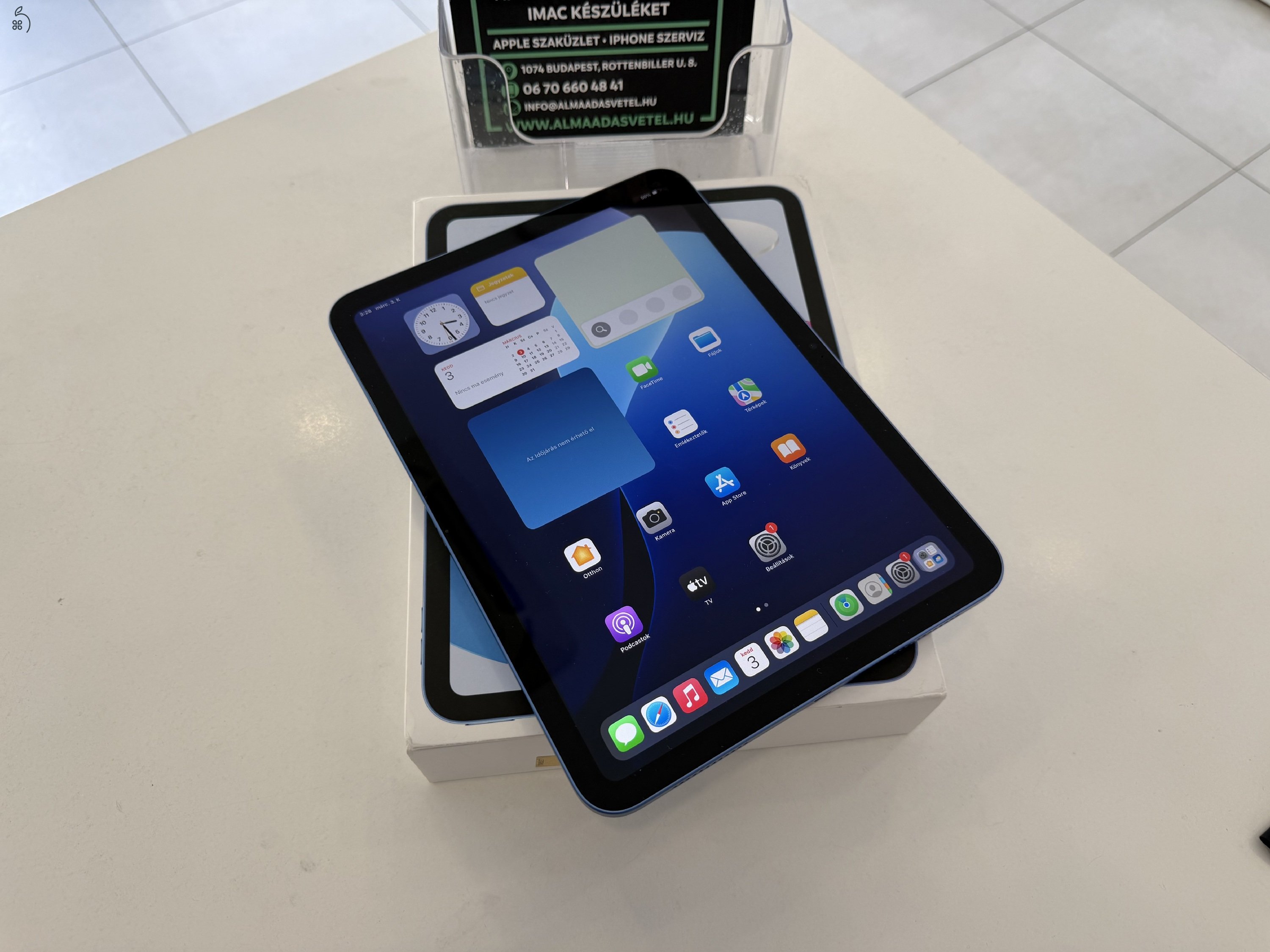 iPad 10th. 64GB Wifi Újszerű/1-3 hónap gar./Akku 88%/p4785