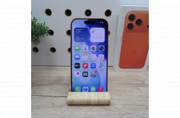 Apple iPhone 17 Pro Cosmic Orange 256GB használt karcmentes – 100% akku (49 ciklus) – garancia 2026.12.29.-ig