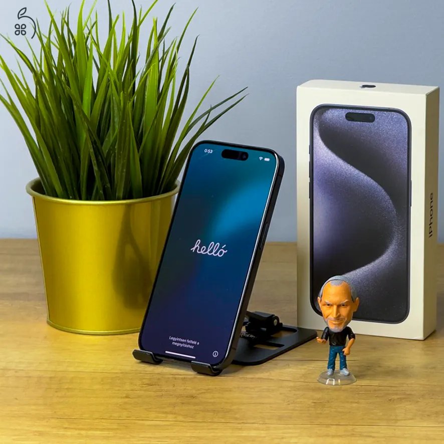 MacSzerez.com - iPhone 15 Pro / 256GB / Kék Titán / Kártyafüggetlen / Garancia!