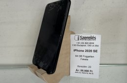 iPhone SE 2020 64GB független fekete új kijelző, új akku, új ház (20) iSzerelés.hu