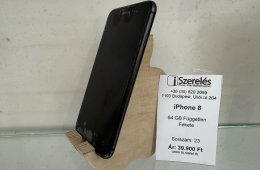 iPhone 8 64GB független fekete új kijelző, új akku (23) iSzerelés.hu