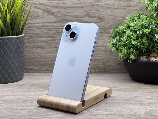 Hibátlan iPhone 15 Blue 128GB 2 ÉV Garanciával 100% (0.Ciklus)