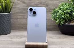 Hibátlan iPhone 15 Blue 128GB 2 ÉV Garanciával 100% (0.Ciklus)