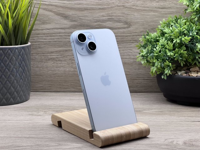 Hibátlan iPhone 15 Blue 128GB 2 ÉV Garanciával 100% (0.Ciklus)